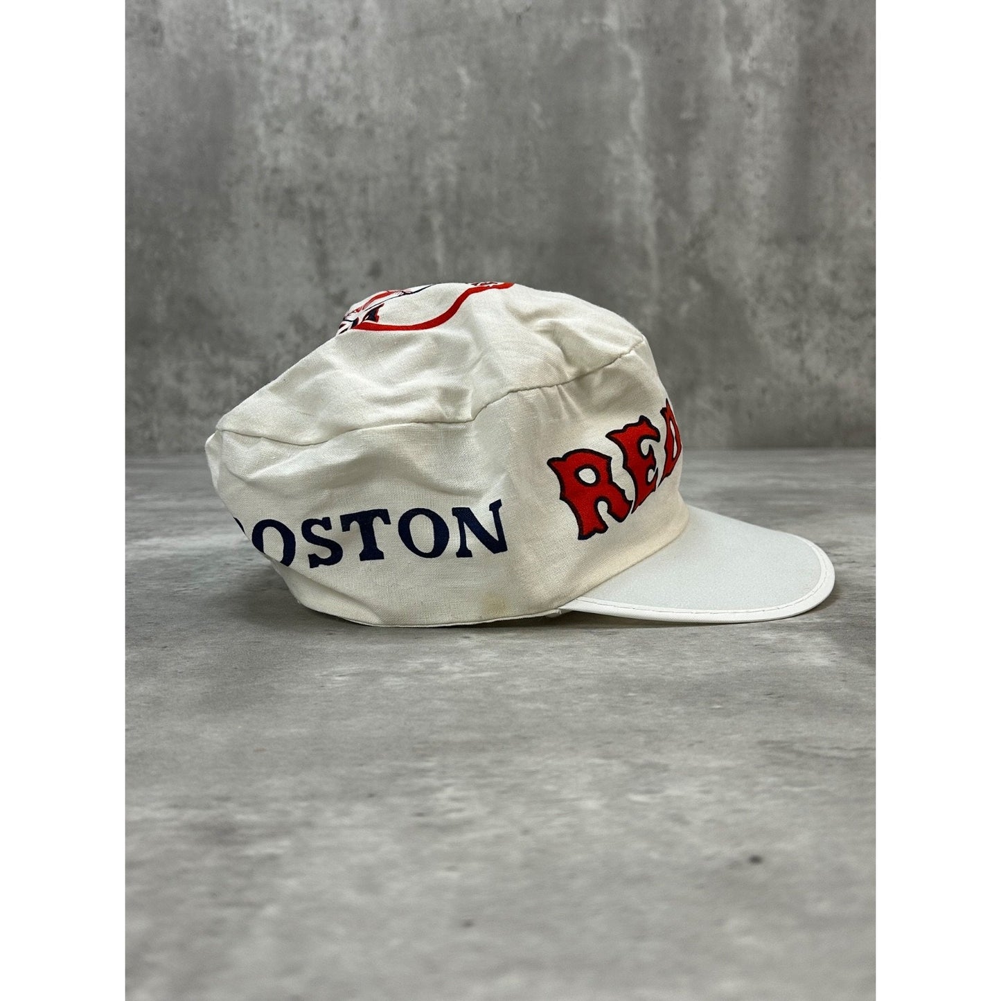 Vintage 90s Boston Red Sox MLB Graphic Army Style Baseball Hat OSFA