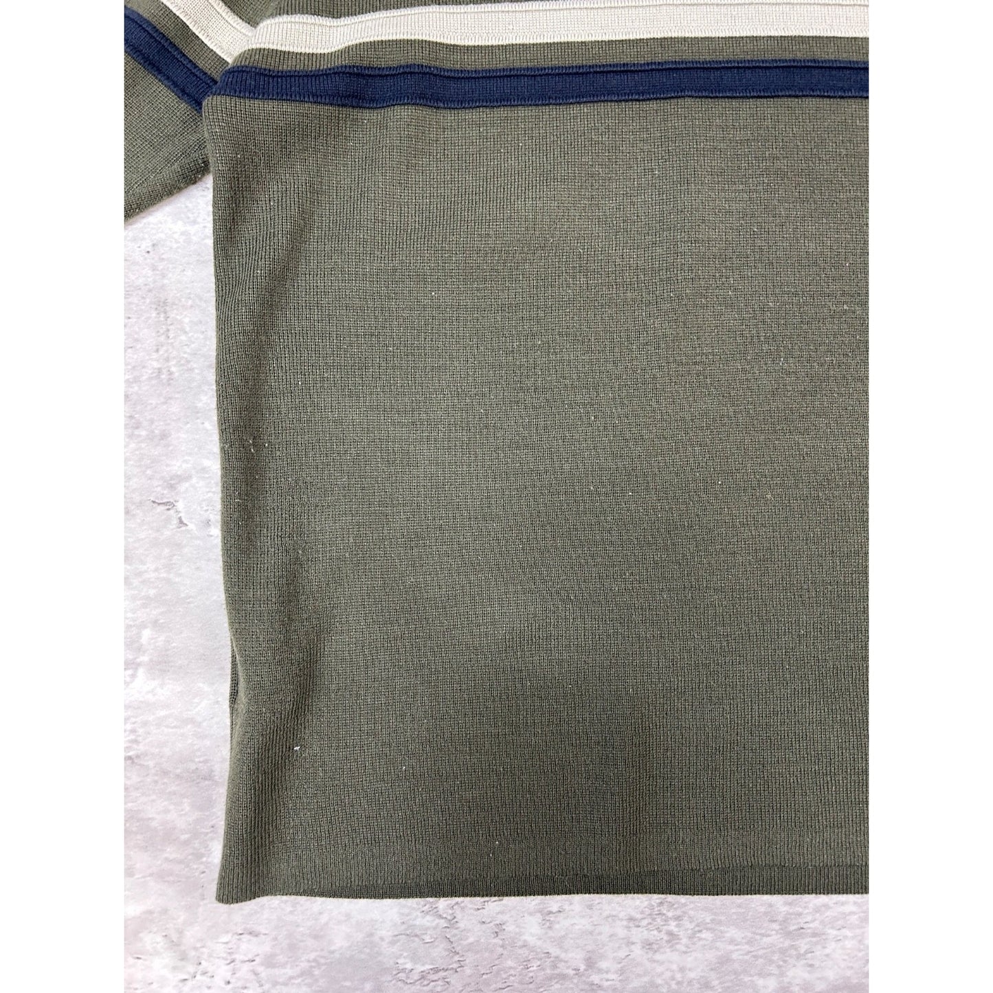 Vintage Union Bay Solid Striped Pullover Knit Sweater Size XL