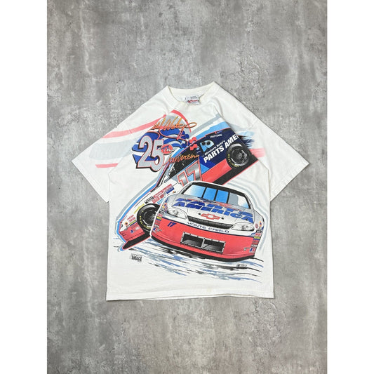 Vintage 1997 Darrel Waltrip #17 25th Anniversary Big Graphic T-Shirt Size Large