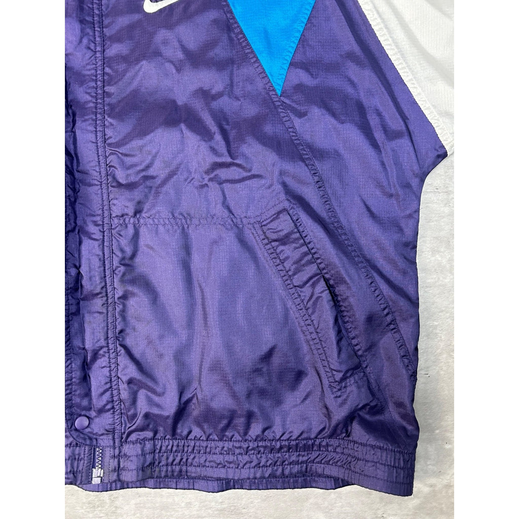 Vintage 90s Nike Embroidered Logo Swoosh Nylon Windbreaker Jacket Size XL