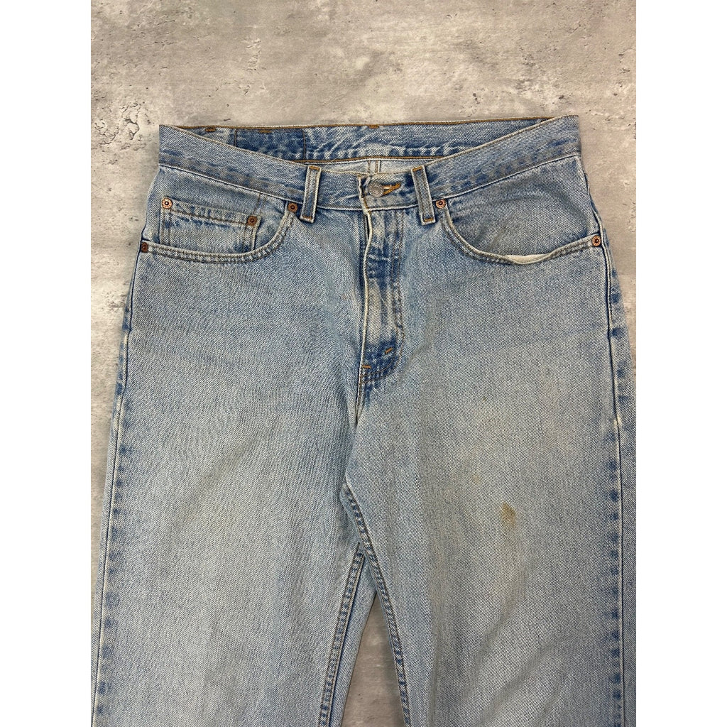 Vintage 90s Levis 550 Red Tab Light Wash Denim Pants Size 32 Blue
