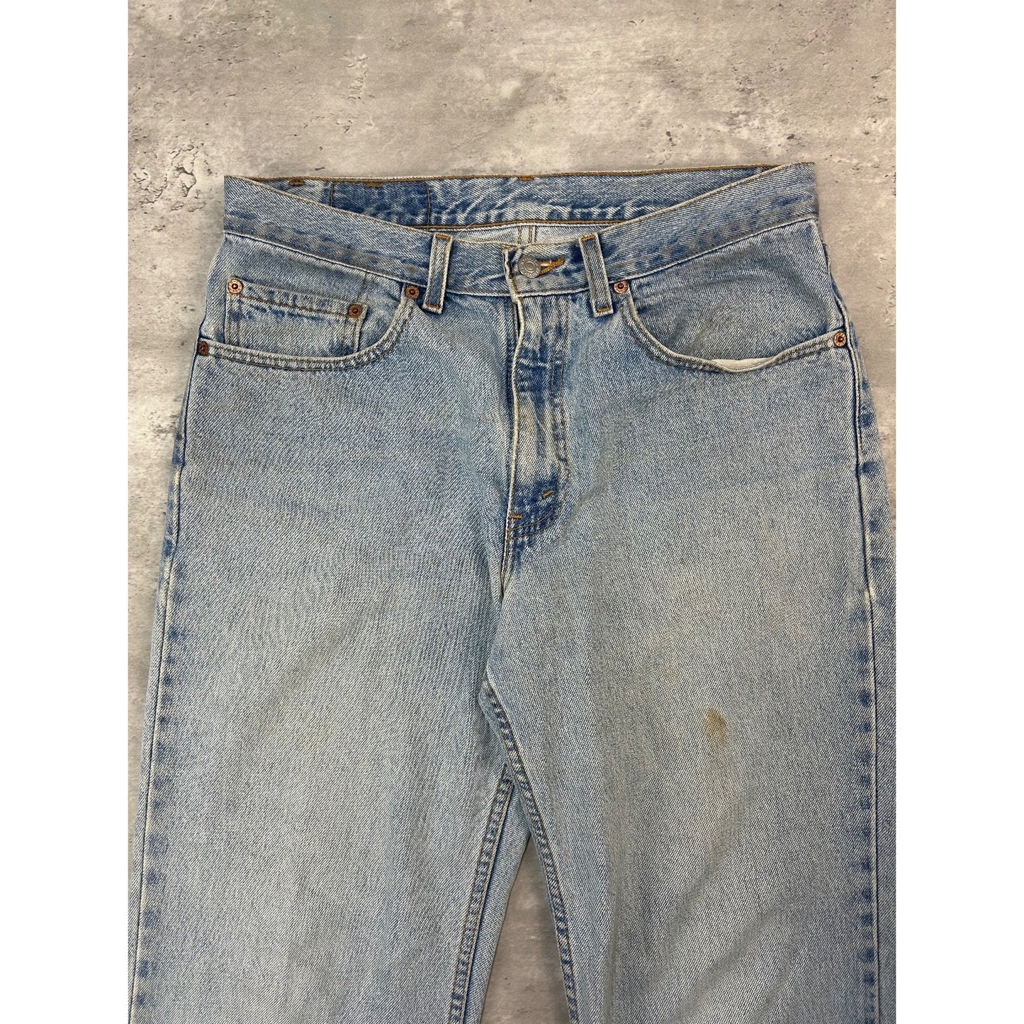 Vintage 90s Levis 550 Red Tab Light Wash Denim Pants Size 32 Blue