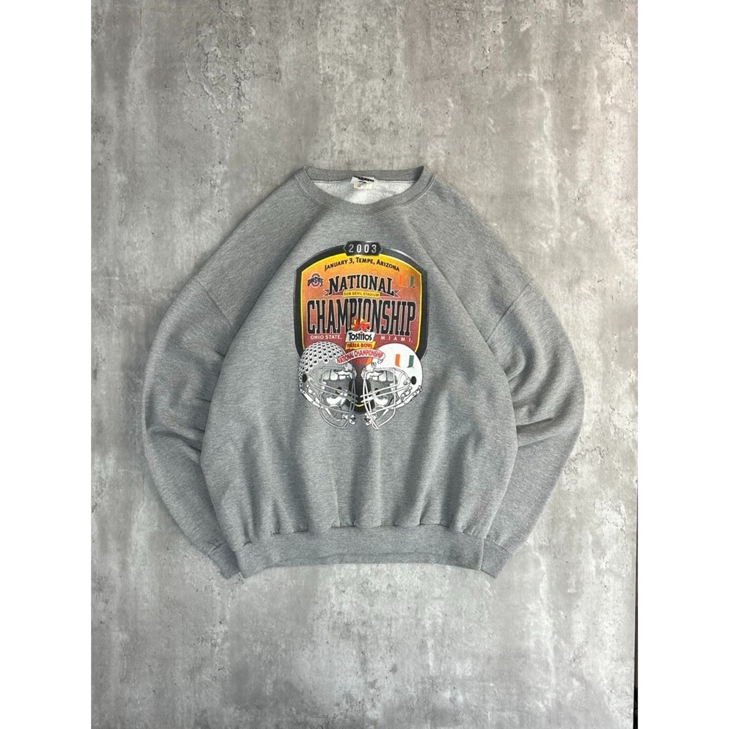Vintage 2003 Ohio State Vs Miami NCAA National Champs Football Sweatshirt Sz 2XL