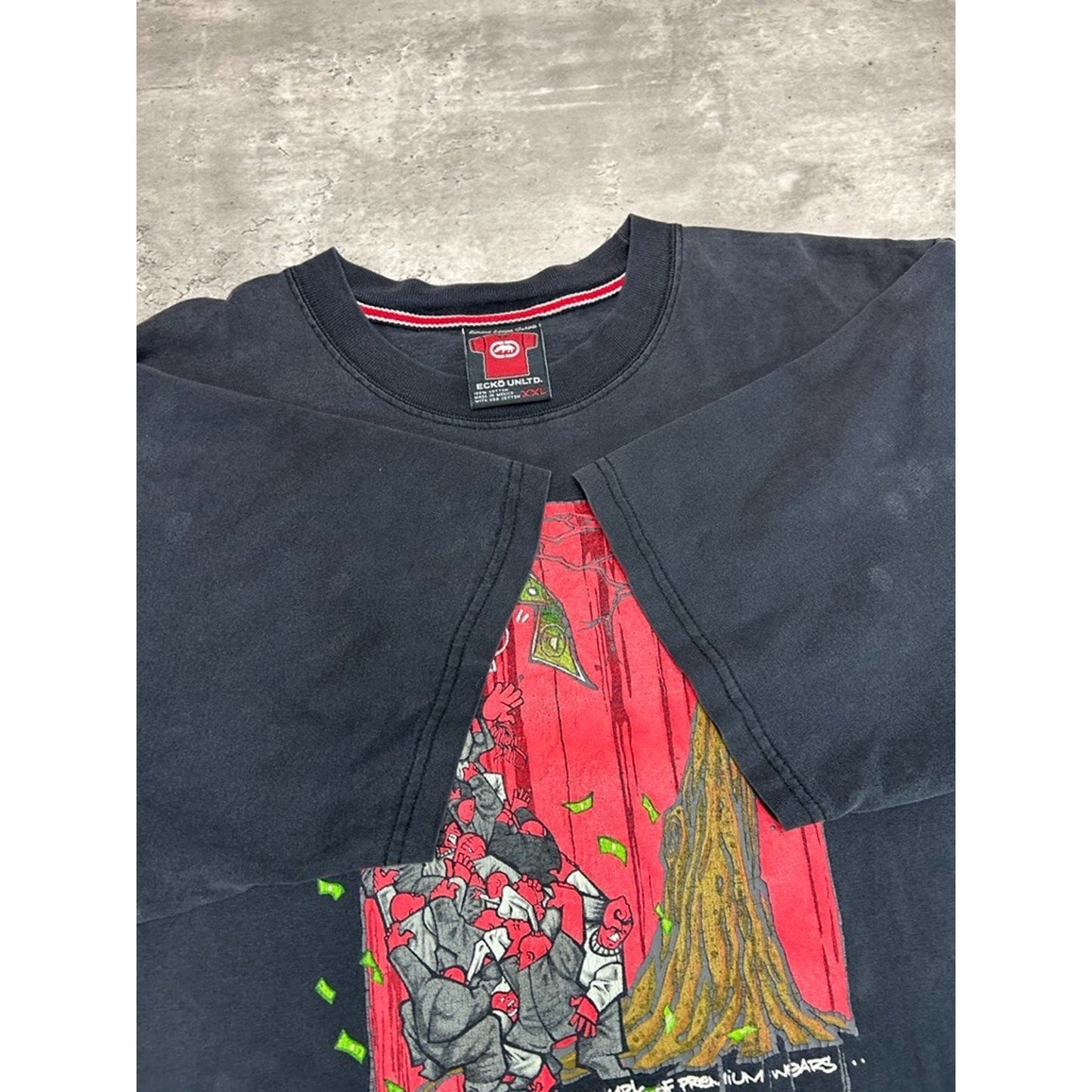 Vintage Y2K Ecko Unlimited Its Not That Deep Graffiti Graphic T-Shirt Size XXL