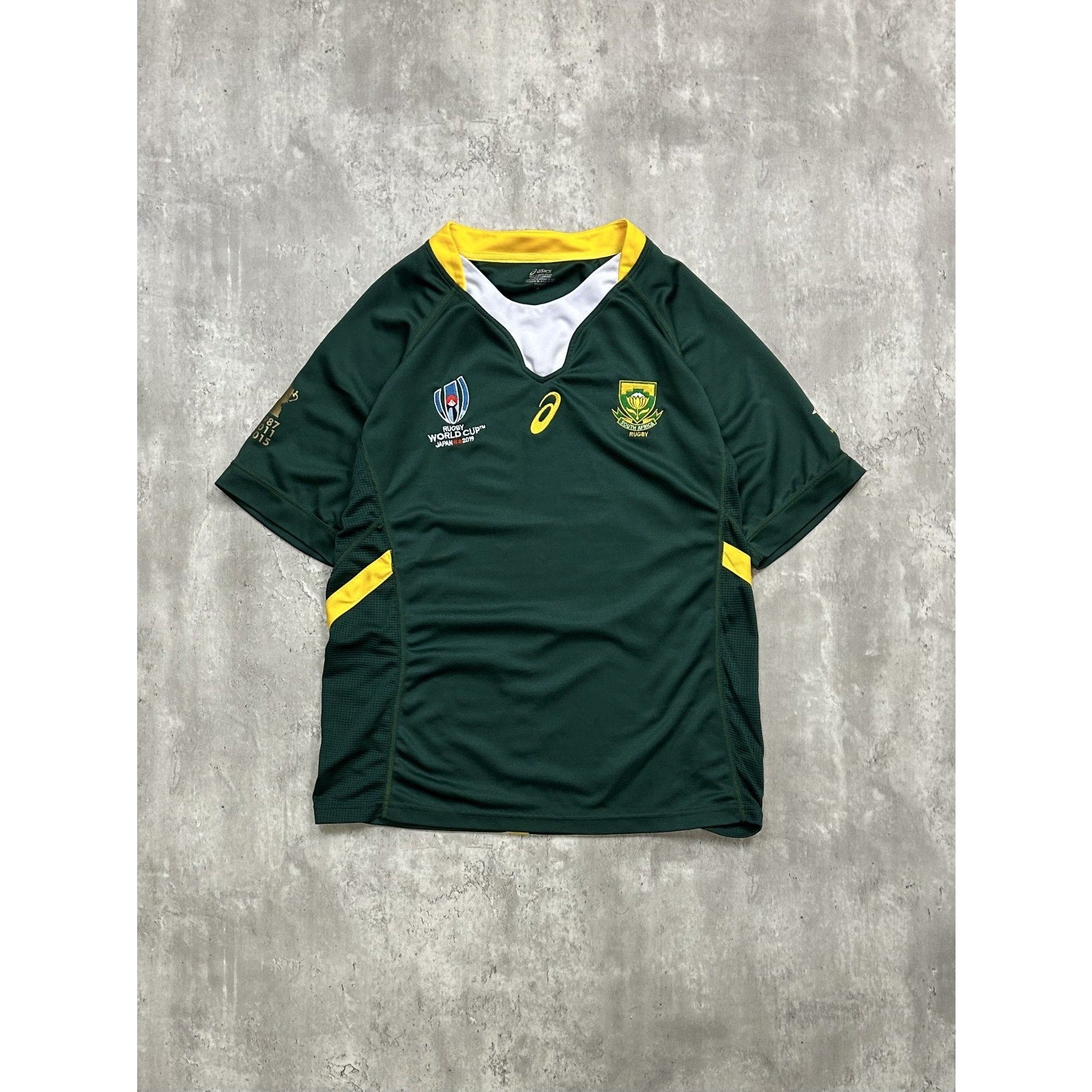 Vintage South Africa Rugby World Cup Asics Rugby Jersey Size Large