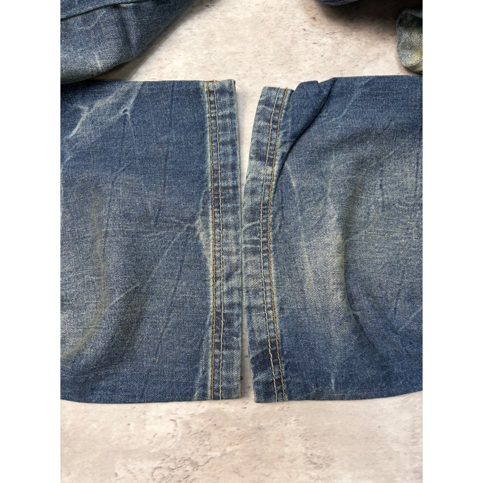 Vintage Womens Y2K Phat Farm Embroidered Logo Dark Wash Faded Denim Pants