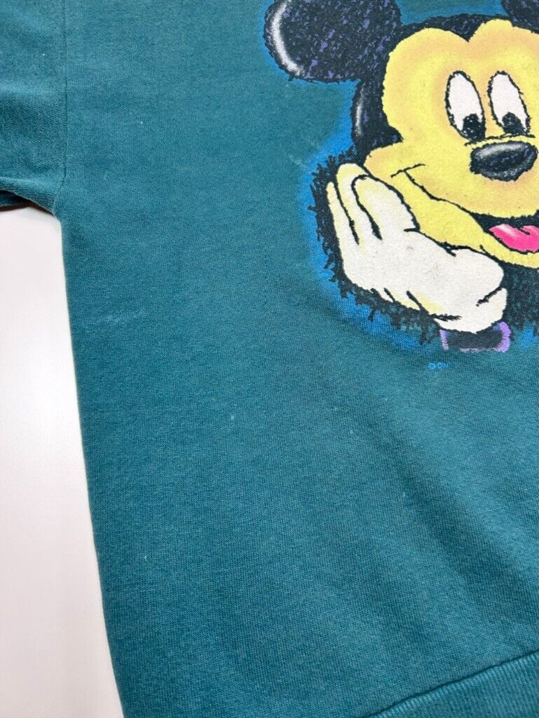 Vtg 90s Disney Mickey Mouse Florida Cartoon Character Graphic Sweatshirt Large