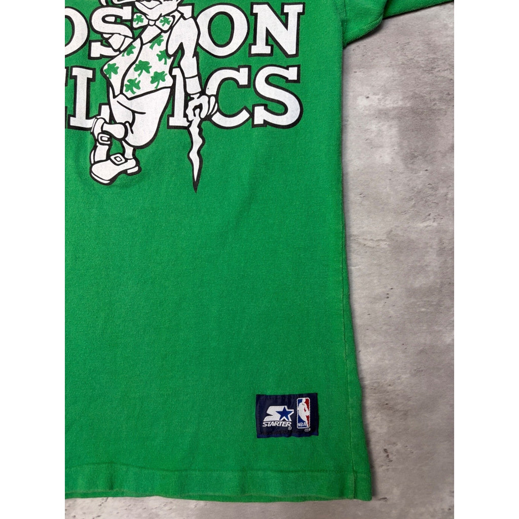 Vintage 90s Boston Celtics NBA Spellout Logo Graphic T-Shirt Size Small YOUTH