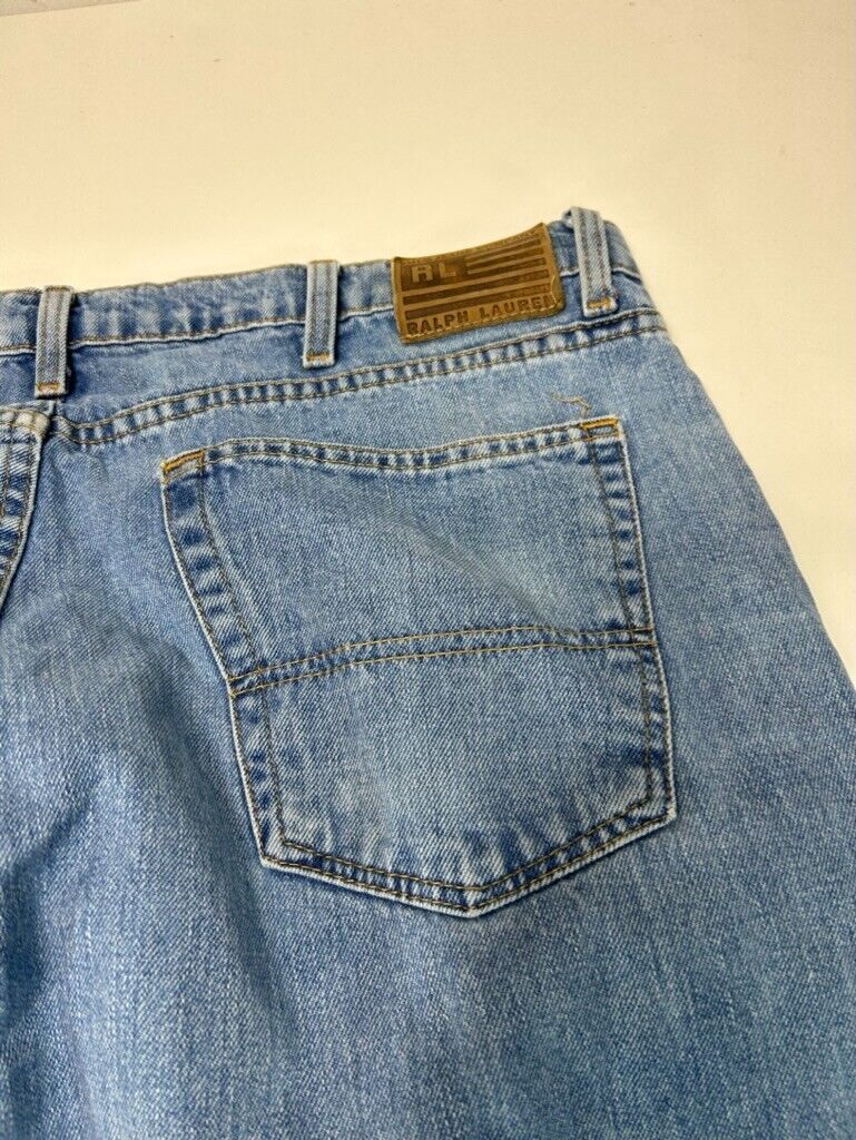 Vintage Polo Jeans Co Relaxed Fit Light Wash Denim Pants Size 39