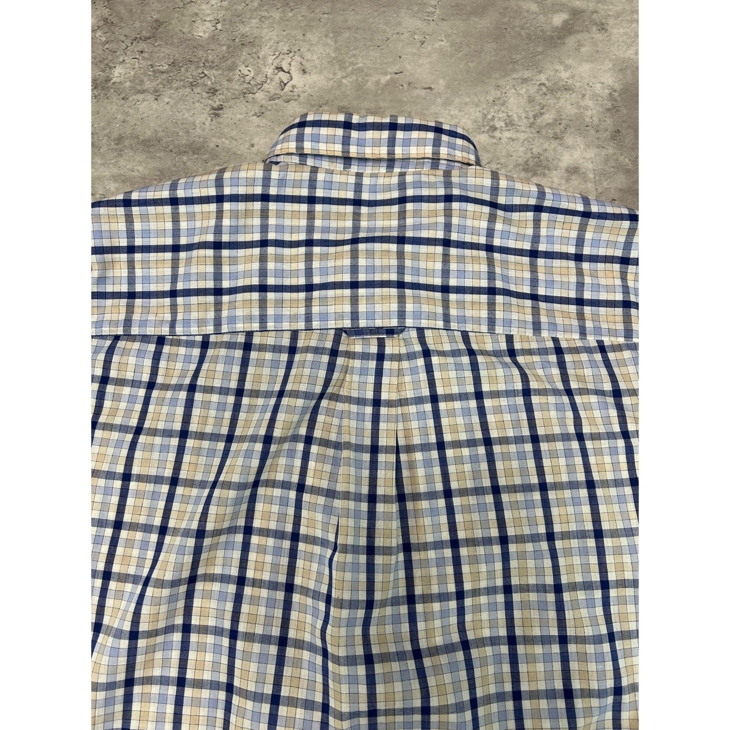 Vintage Consensus Plaid Short Sleeve Reworked Cropped Button Up Shirt Sz Medium