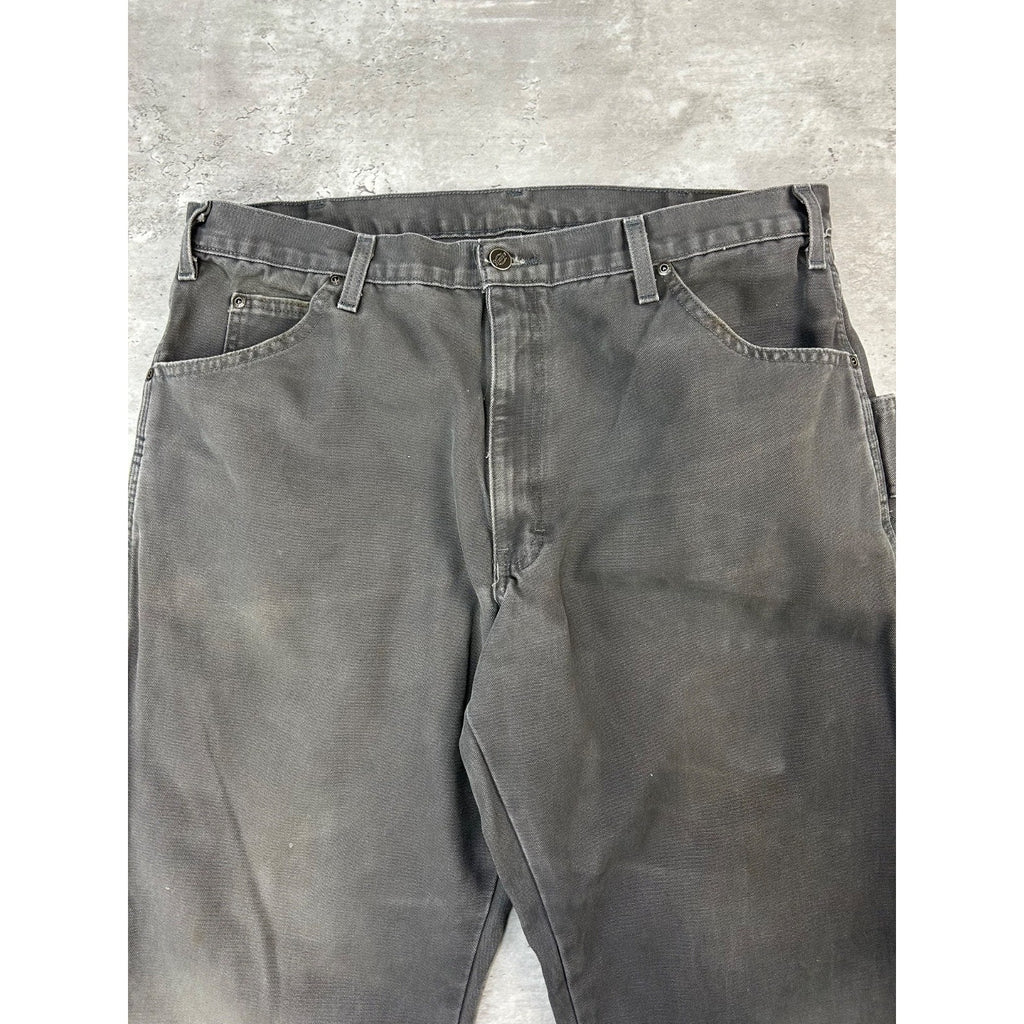 Dickies Canvas Workwear Carpenter Pants Size 39 Gray