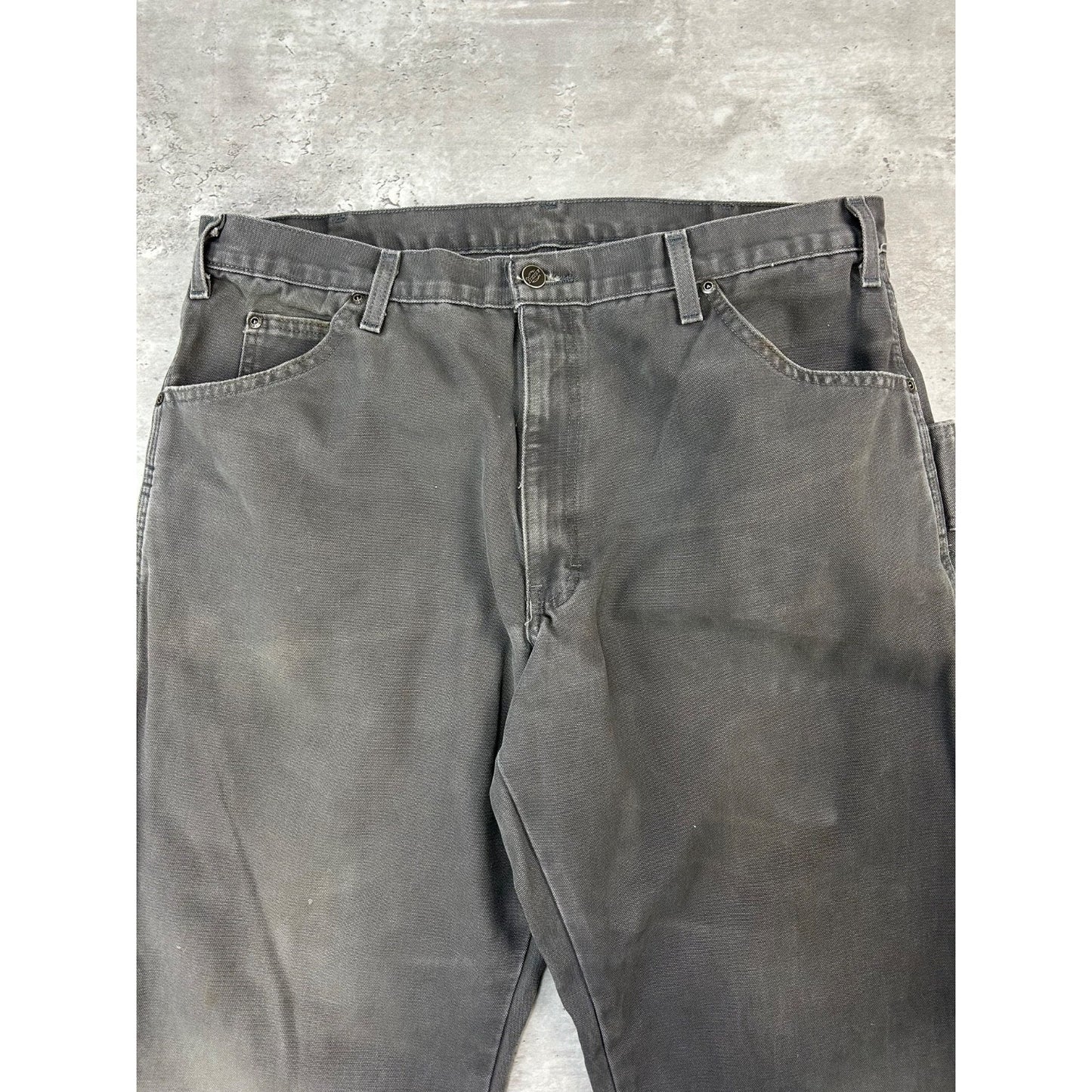 Dickies Canvas Workwear Carpenter Pants Size 39 Gray