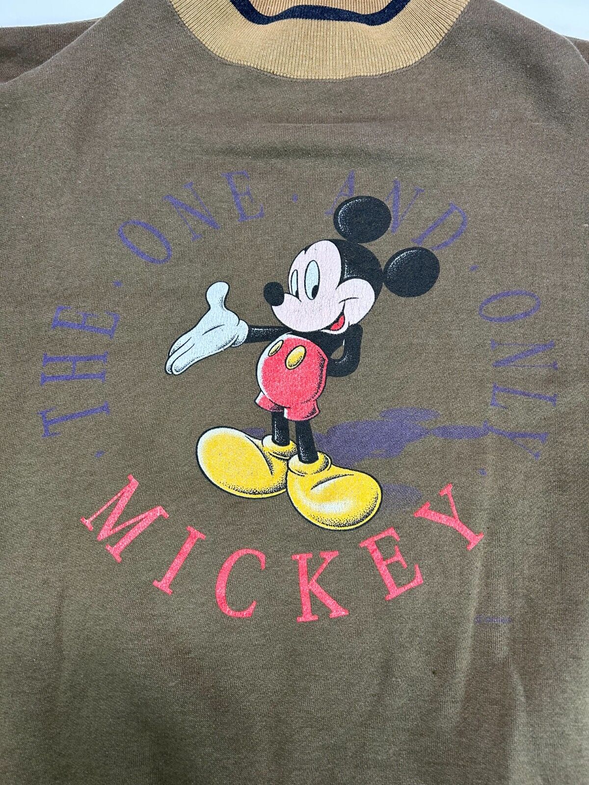 Vintage 90s Disney Mickey Mouse Cartoon Character Graphic Sweatshirt Size XL