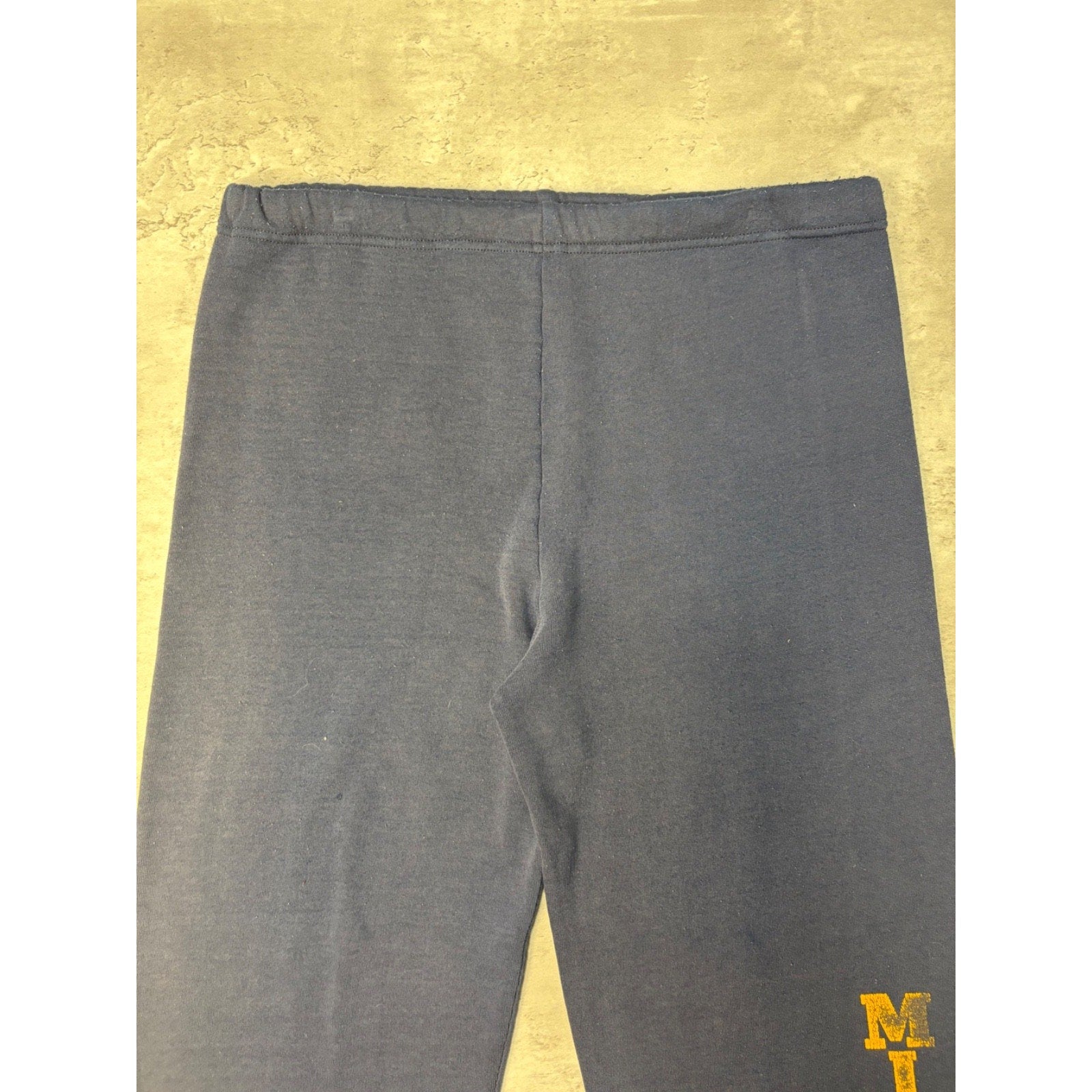 Vintage 80s Michigan Wolverines NCAA Spellout Graphic Sweat Pants Size Large