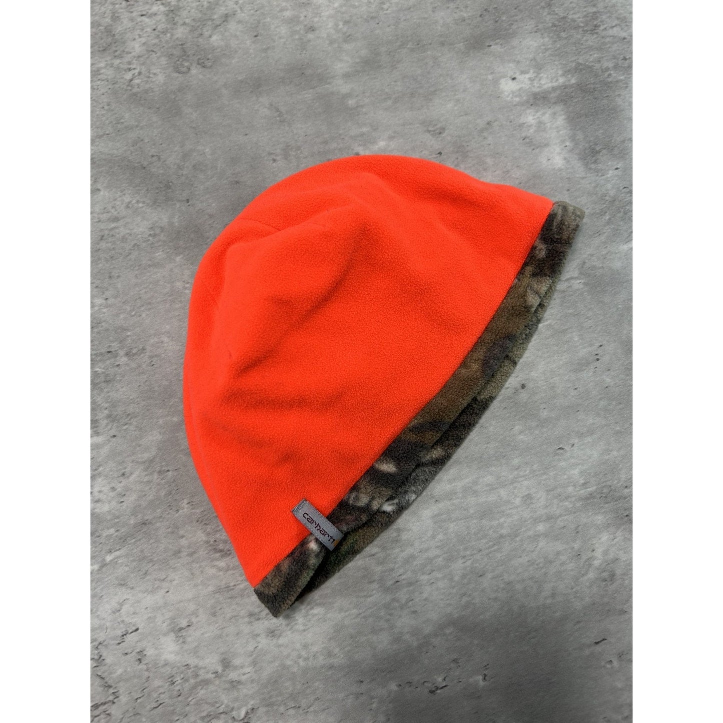 Vintage Carhartt Tree Camo Hunting Reversible Beanie Hat OSFA