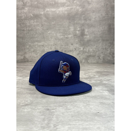 Buffalo Bisons MiLB Embroidered Logo Baseball Fitted Hat 7 1/2 Blue