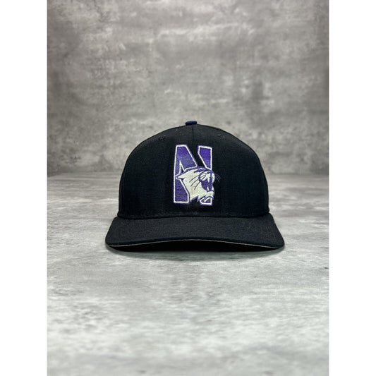 Vintage 90s Northwestern Wildcats NCAA Embroidered Logo Snapback Hat OSFA