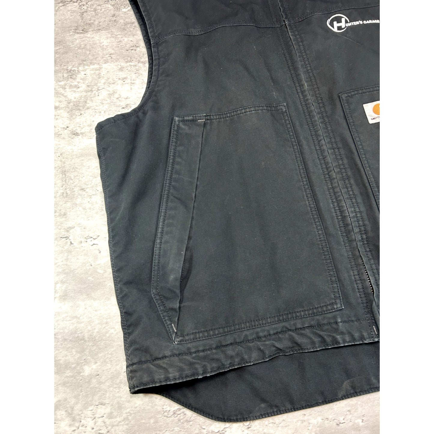 Carhartt Quick Duck Insulated Canvas Work Wear Vest Size XL Black