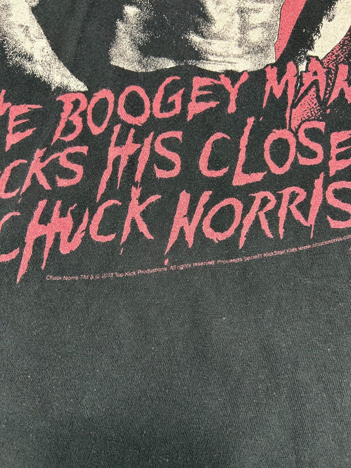 Chuck Norris The Boogey Man Checks His Closet... Graphic T-Shirt Size Large