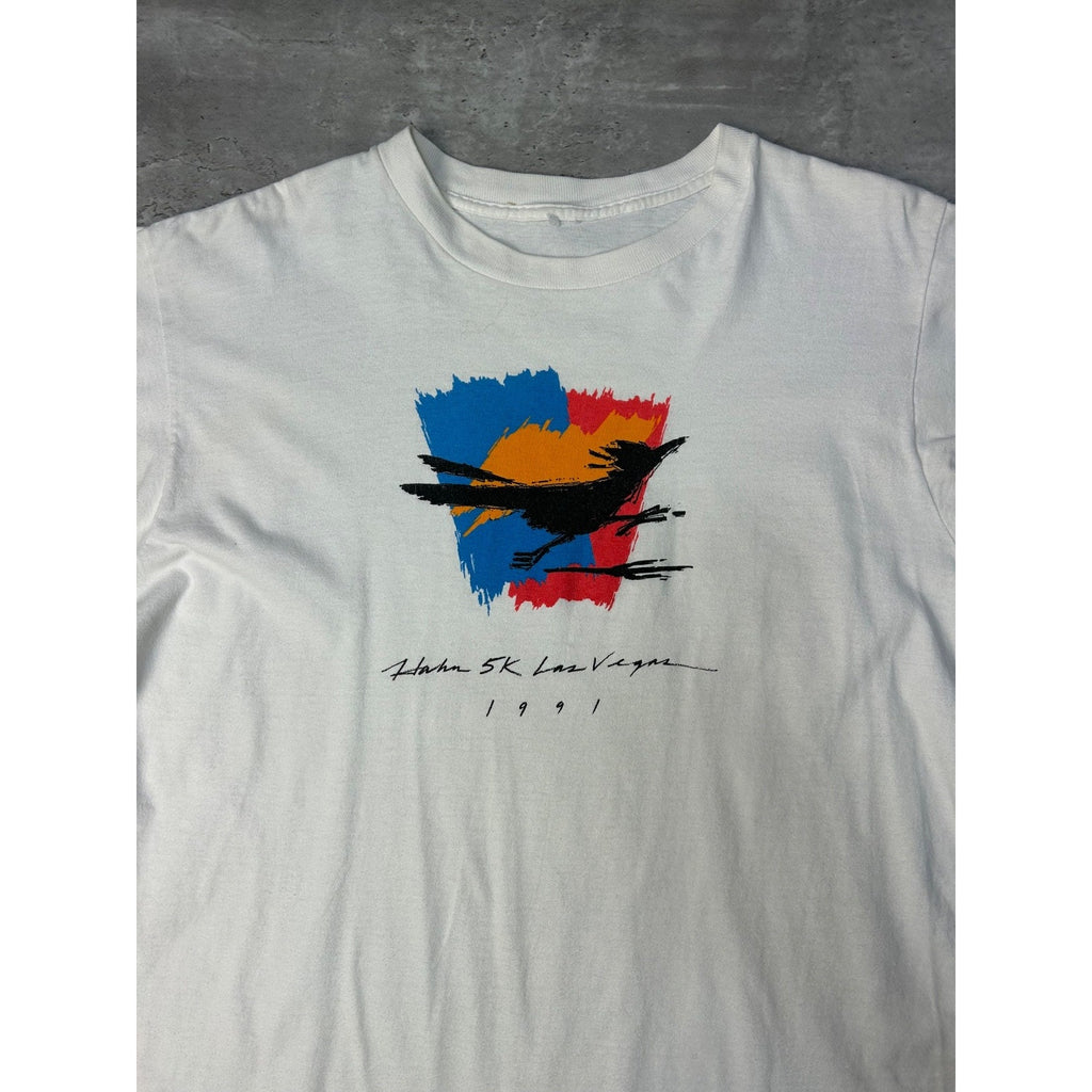 Vintage 90s Hahn 5k Las Vegas Destination Graphic T-Shirt Size Large