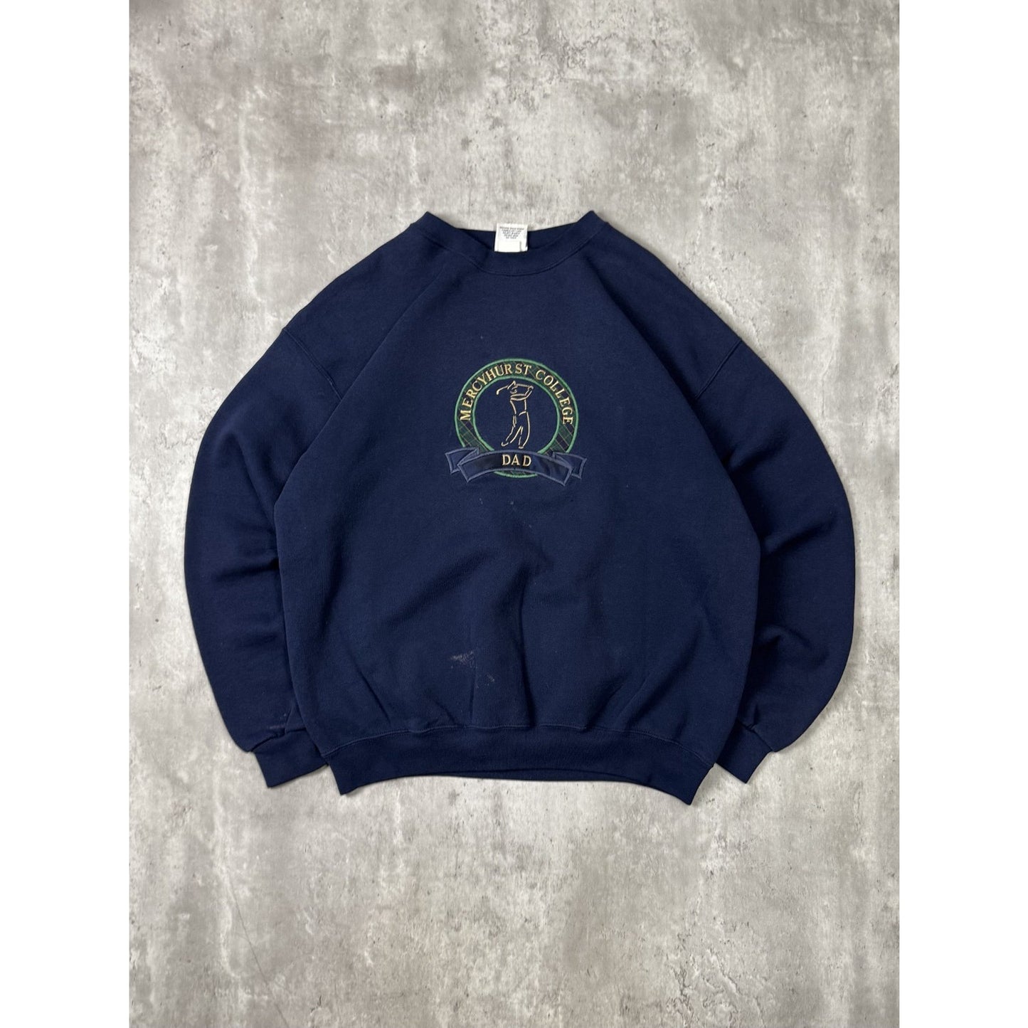 Vintage 90s Mercyhurst College NCAA Embroidered Collegiate Sweatshirt Size XL