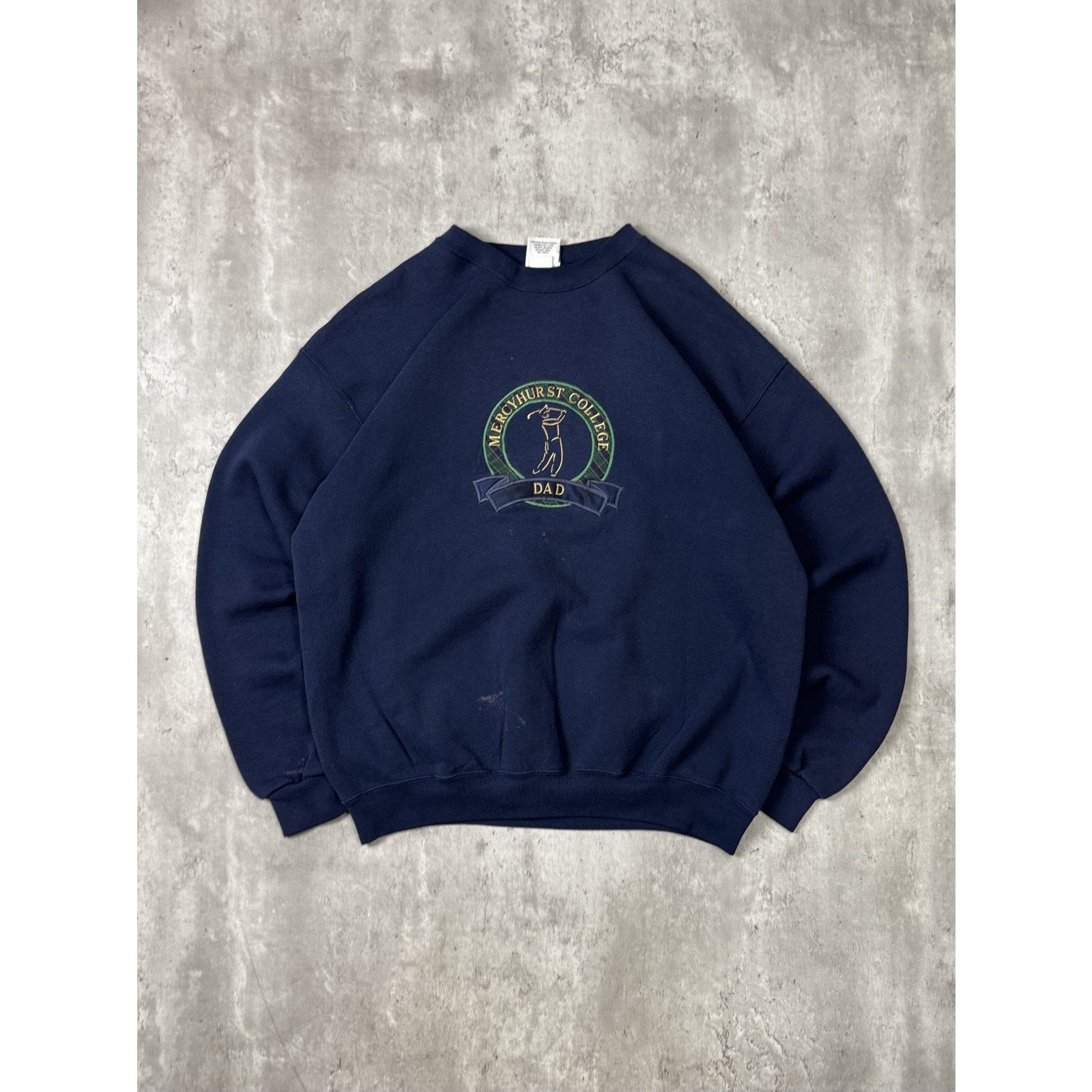 Vintage 90s Mercyhurst College NCAA Embroidered Collegiate Sweatshirt Size XL