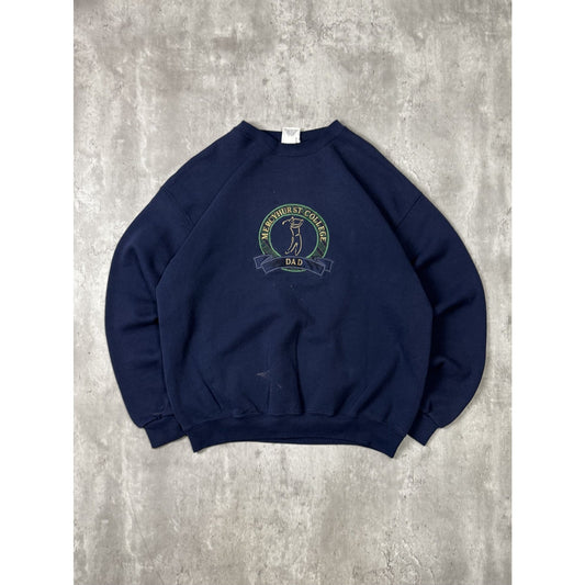 Vintage 90s Mercyhurst College NCAA Embroidered Collegiate Sweatshirt Size XL