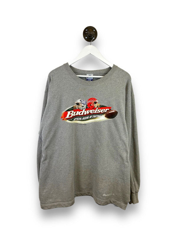 Vintage 1998 Budweiser Beers Of Football Champion Sweatshirt Size 2XL 90s