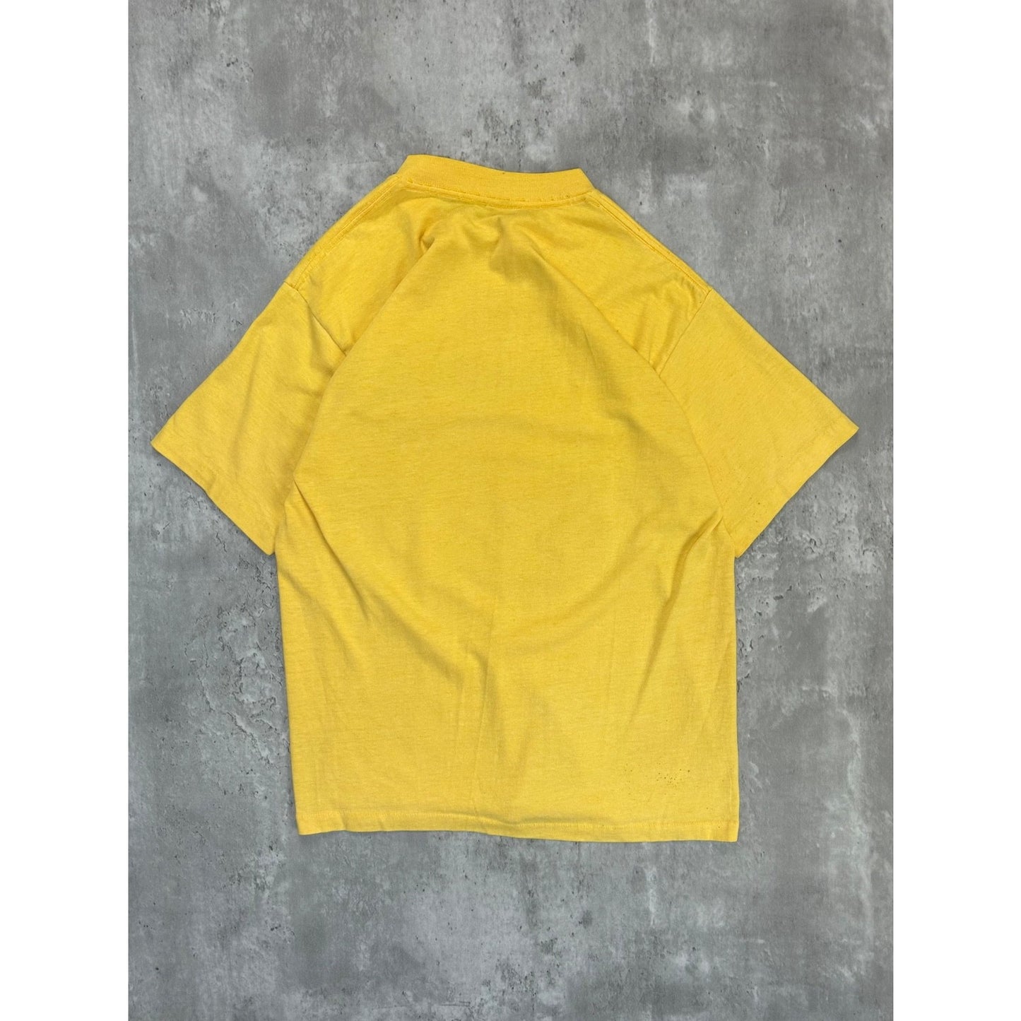 Vintage 80s/90s So What's Your Point Bulldog Graphic T-Shirt Size Medium Yellow