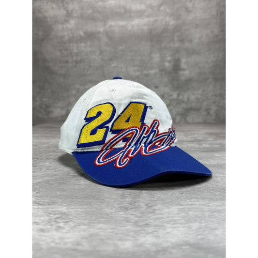 Vintage 90s Jeff Gordon #24 Nascar Racing Embroidered Spellout Snapback Hat OSFA
