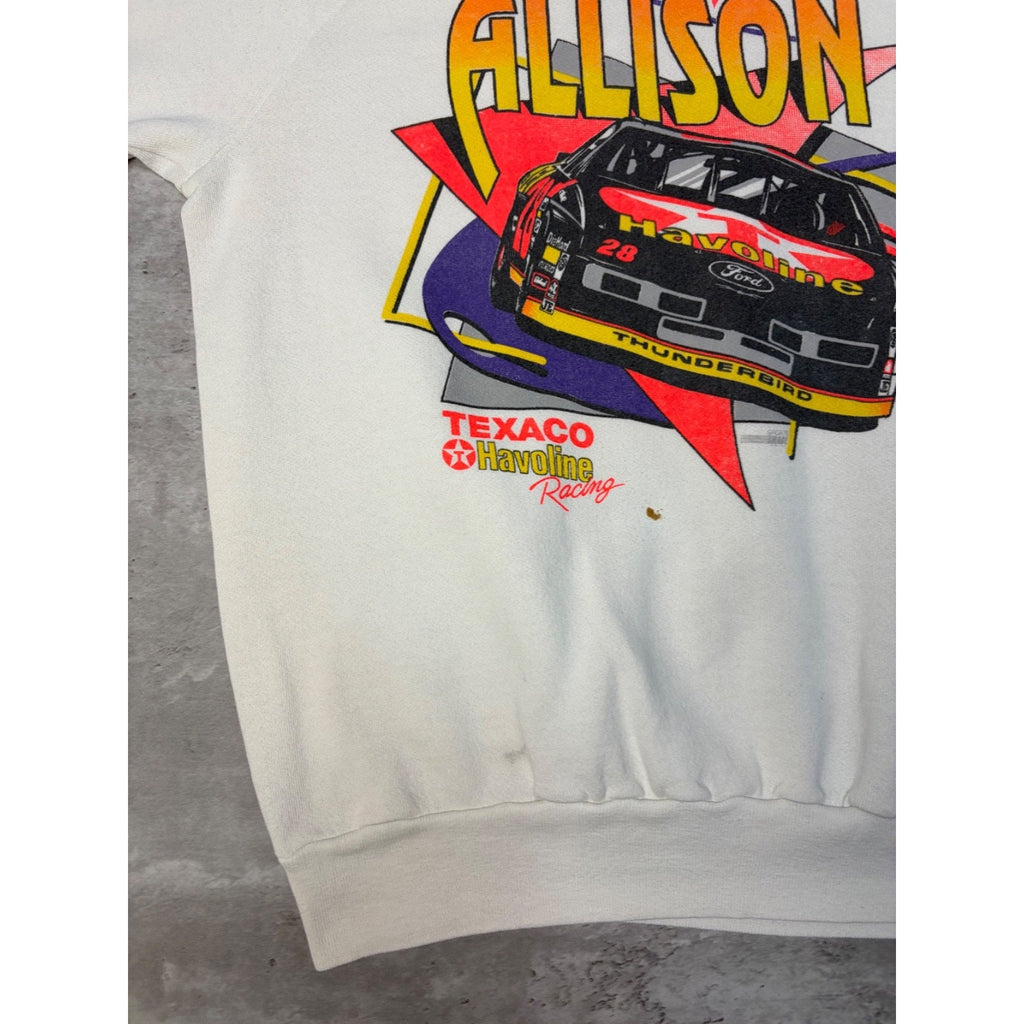 Vintage 90s Davey Allison #28 Nascar Racing Graphic Sweatshirt Size XL