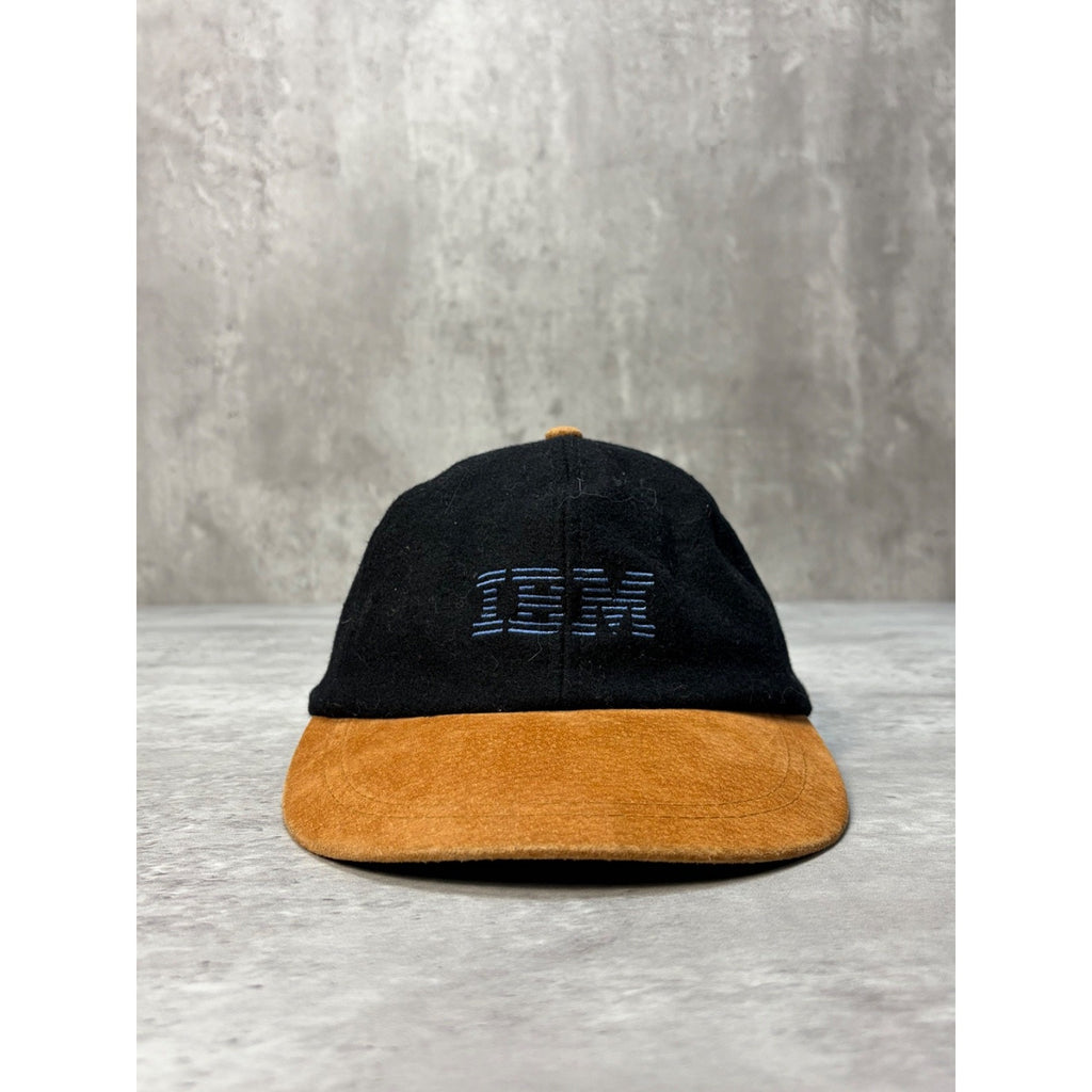Vintage IBM Computers Embroidered Logo Two Tone Strapback Hat OSFA