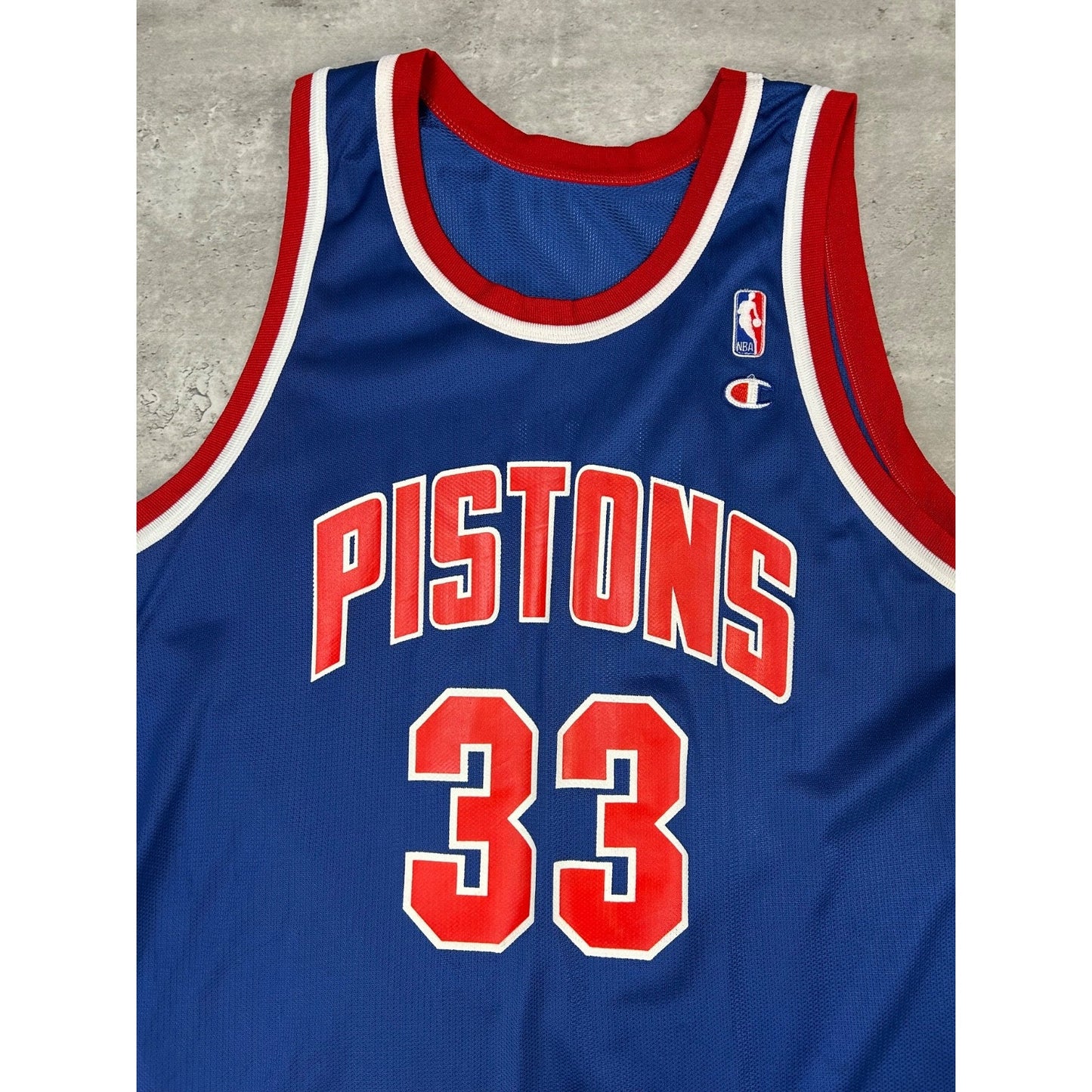 Vintage Grant Hill #33 Detroit Pistons NBA Champion Basketball Jersey Size XL