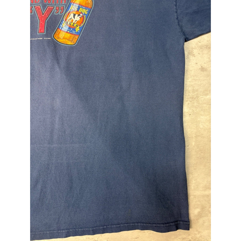 Vintage 2001 Big Dogs Drink Beer On Days That End In Y Slogan T-Shirt Size 3XL