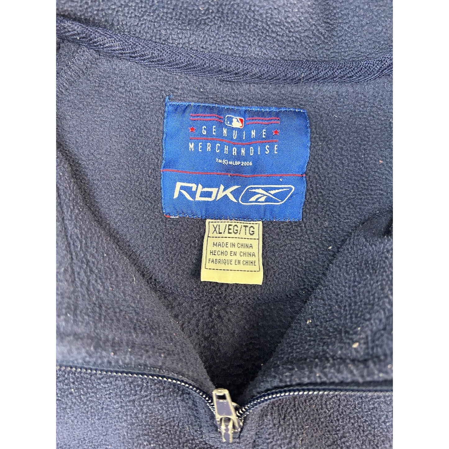 Vintage Detroit Tigers MLB Embroidered 1/4 Zip Fleece Sweatshirt Size XL