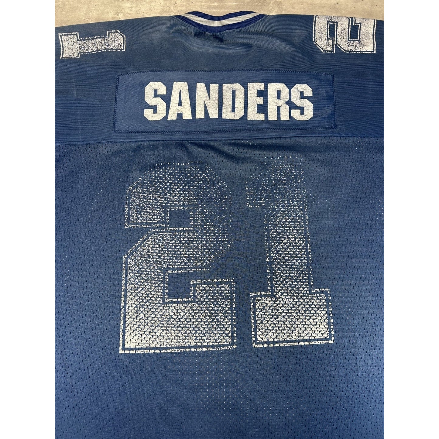 Vintage 90s Deion Sanders #21 Dallas Cowboys NFL Starter Jersey Size XL