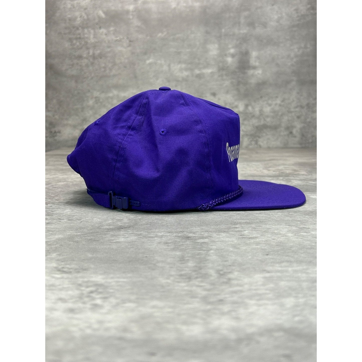 Vintage 90s Panama City Beach Graphic Spellout Strapback Hat OSFA