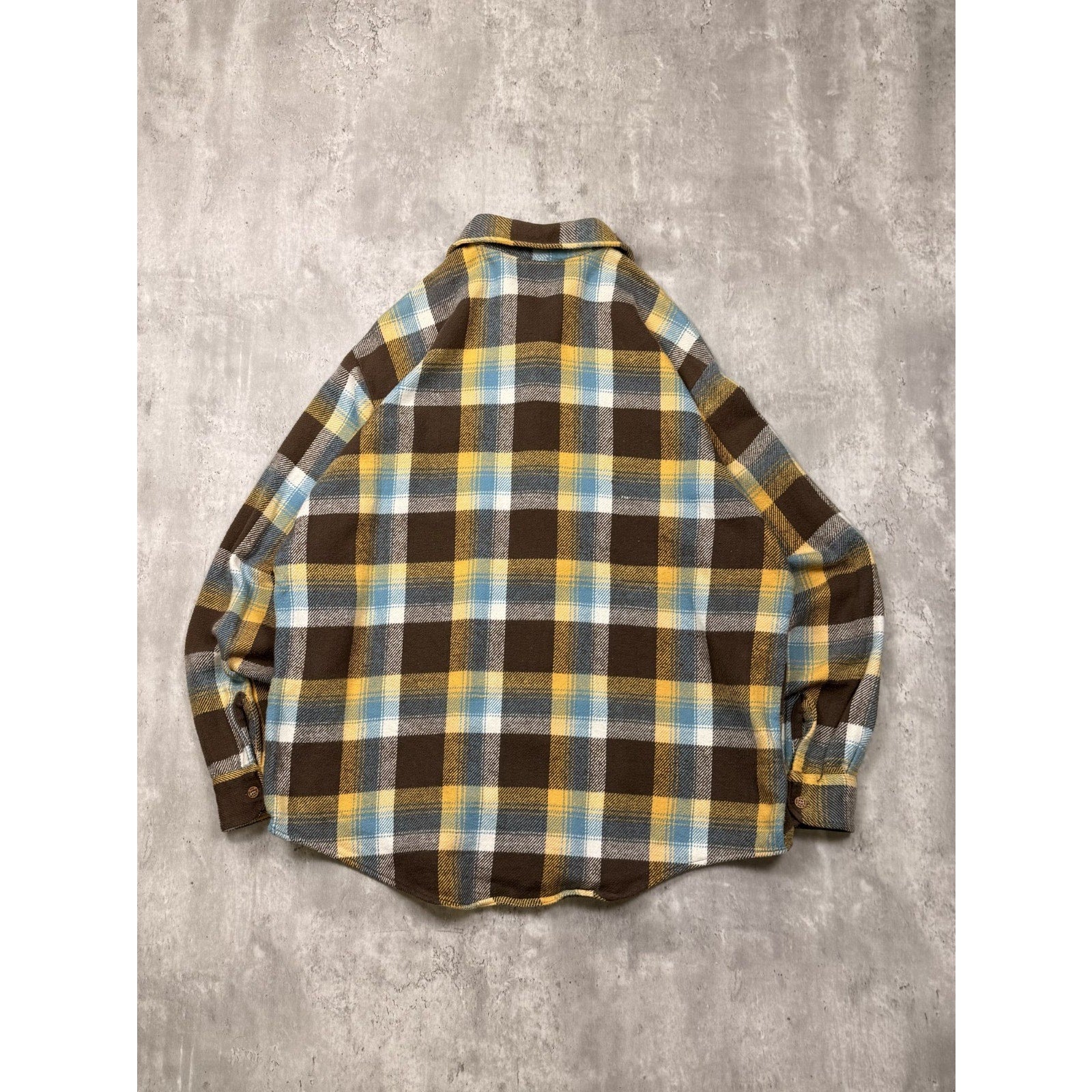 VTG 80s Big Mac Plaid Double Pocket Flannel Long Sleeve Button Up Shirt Size XLT