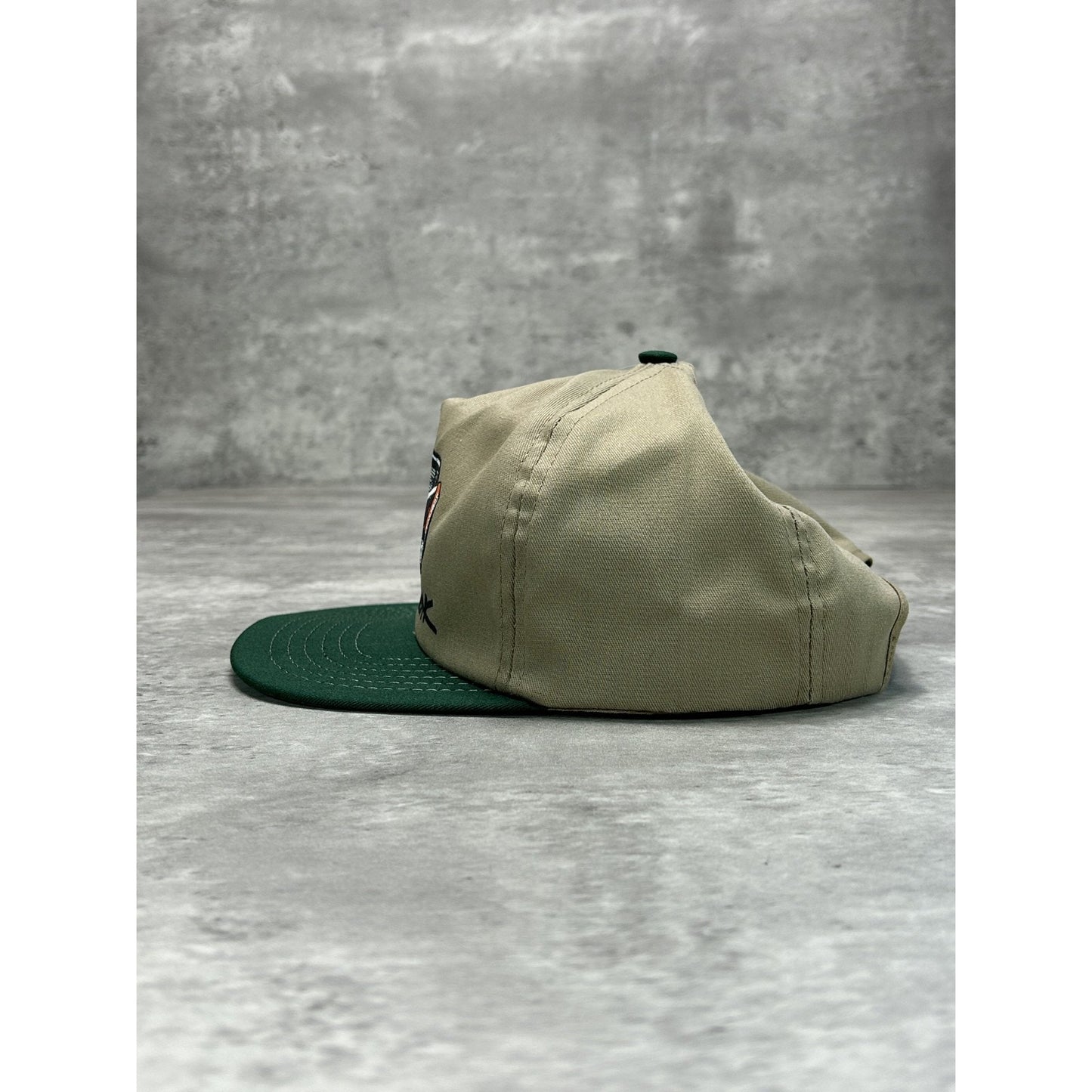 Vintage 90s Scattrack Heavy Machinery Graphic Spellout Strapback Hat OSFA