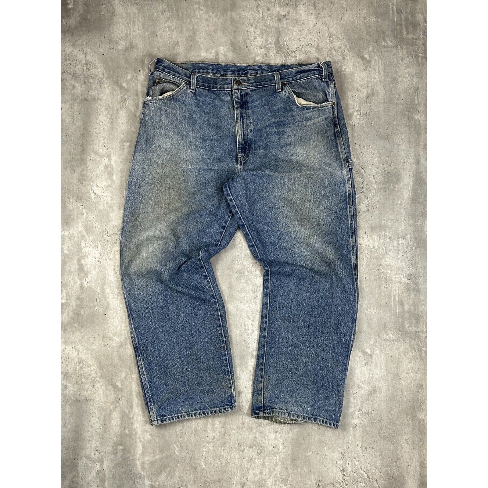 Vintage Dickies Medium Wash Workwear Carpenter Pants Size 40 Blue