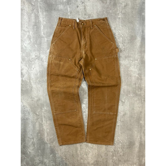 Vintage Carhartt Canvas Workwear Double Knee Carpenter Pants Size 29