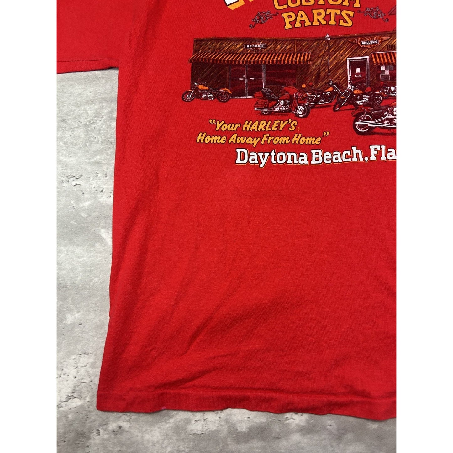 Vintage 1990 Daytona Bike Week Beach Graphic Long Sleeve T-Shirt Size Large