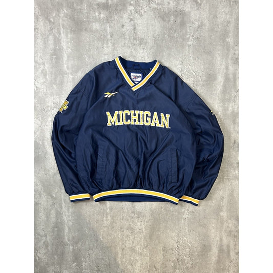 Vintage 90s Michigan Wolverines NCAA Embroidered Windbreaker Jacket Size XL