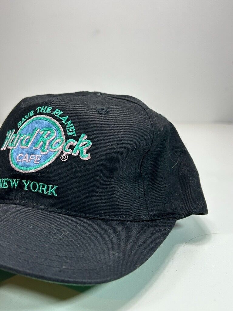 Vintage Hard Rock Cafe New York Embroidered Destination Snapback Hat OSFA