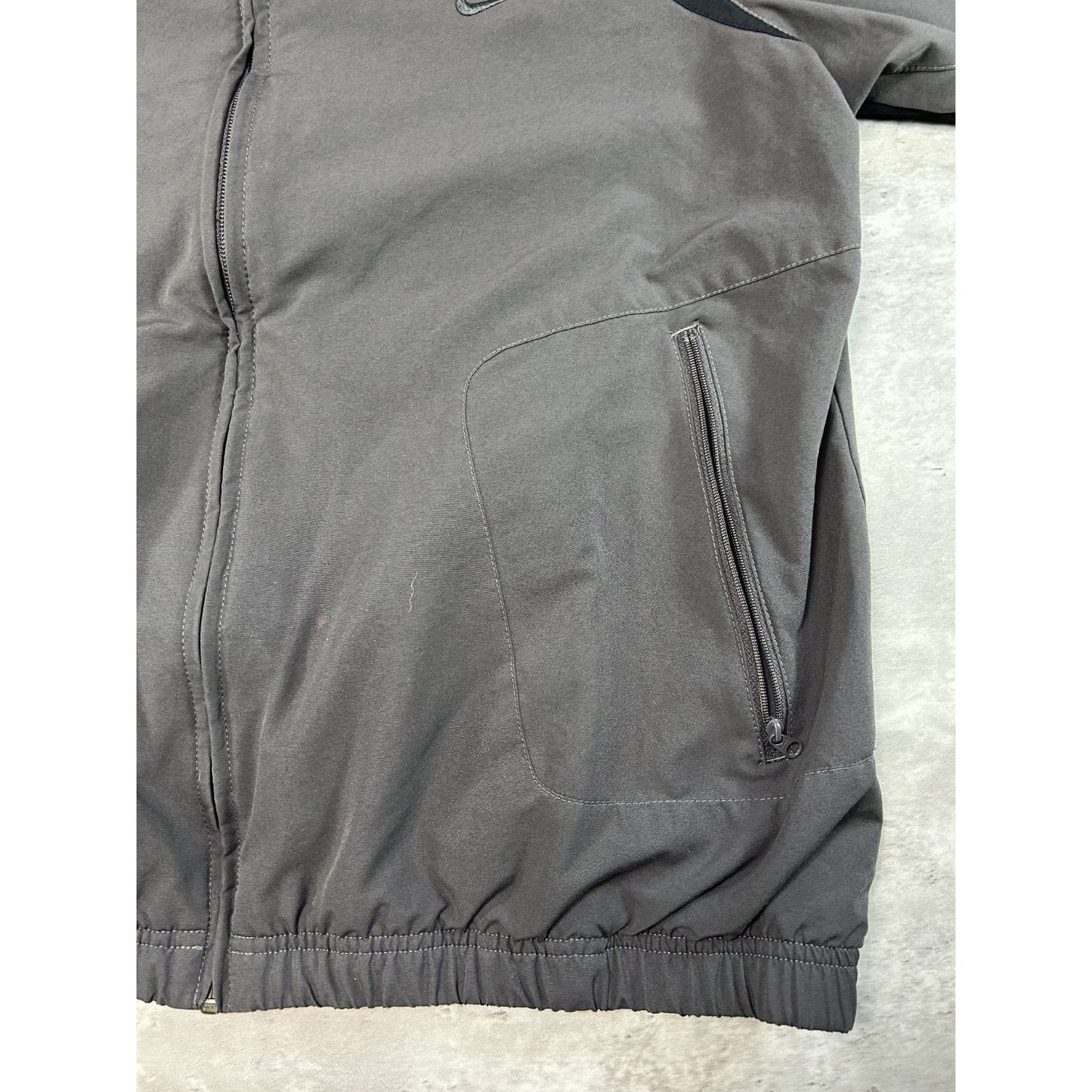 Vintage 2000s Nike Embroidered Swoosh Two Tone Nylon Windbreaker Jacket Sz Large