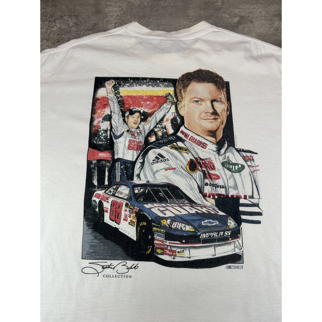 Dale Earnhardt Jr #88 Nascar Portrait Graphic Race T-Shirt Size XXL White
