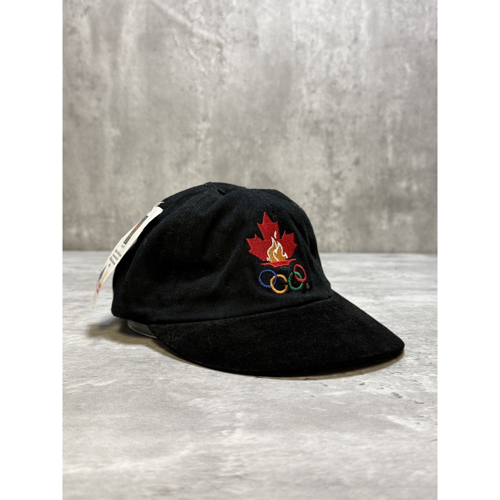 Vintage 90s Team Canada Olympics Embroidered Logo Strapback Hat OSFA