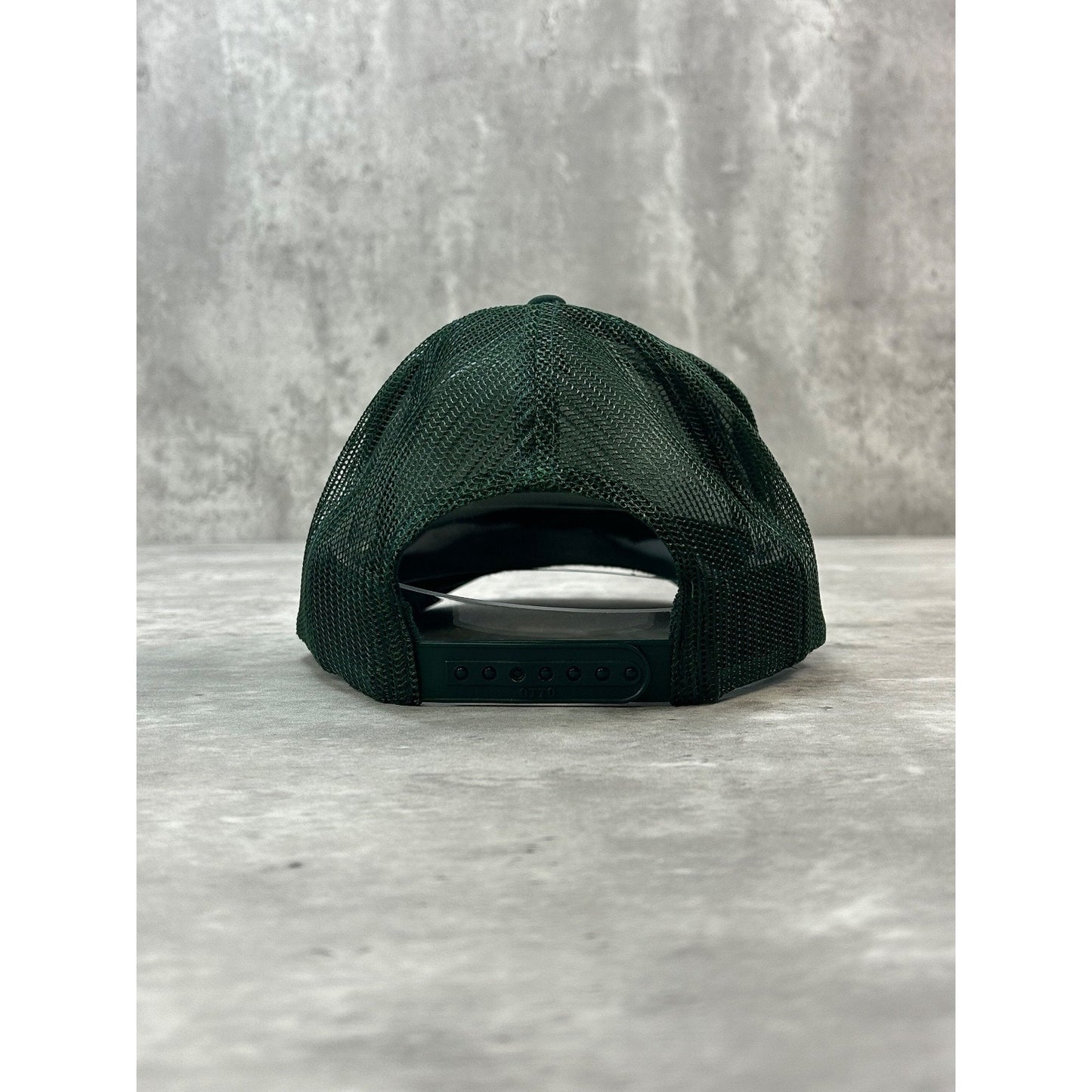 Ashville Upside Down Embroidered Spellout Trucker Snapback Hat OSFA Green