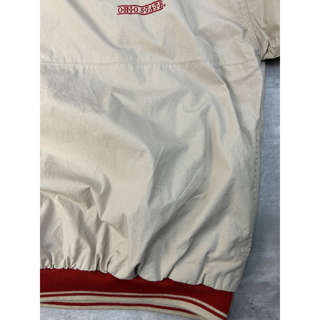 Vintage Ohio State Buckeyes Reversible Pullover Windbreaker Jacket Size Large