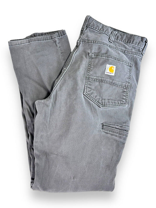 Carhartt Relaxed Fit Canvas Work Wear Five Pocket Pants Size 36W Gray